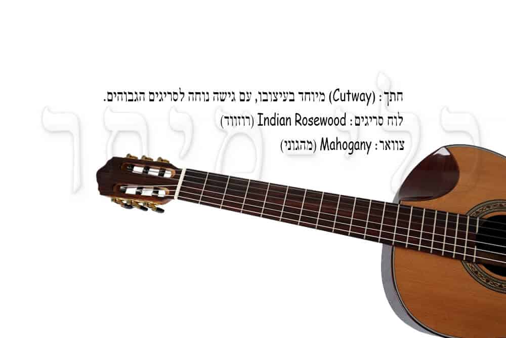 גיטרה קלאסית מוגברת Rozanez ELPE02-AC -Cut-Way