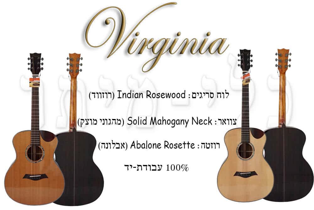 גיטרה אקוסטית Virginia ELM02-AC-תפריט העצים של הגיטרה