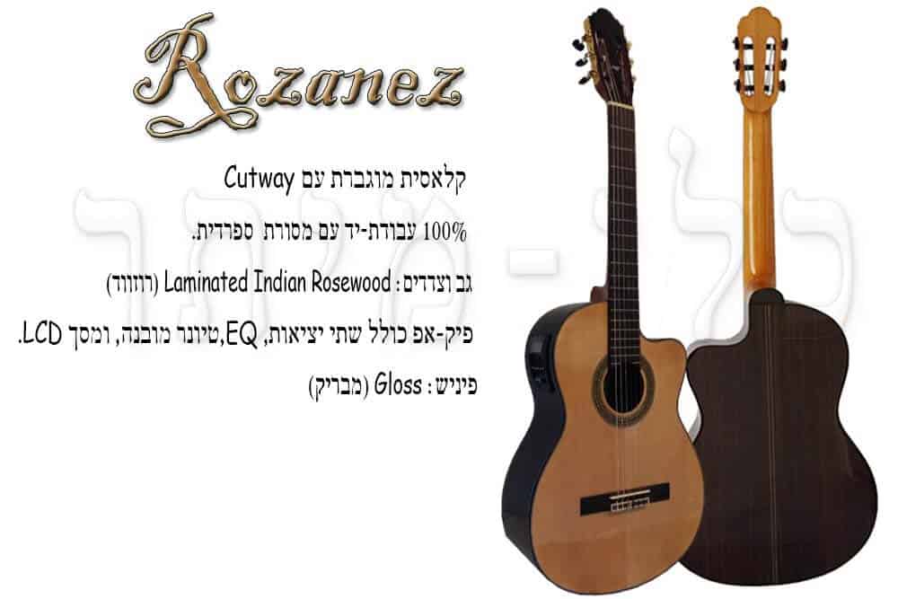 גיטרה קלאסית מוגברת Rozanez ELCE02-CL-חלקי הגיטרה