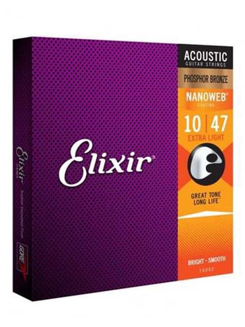 סט לאקוסטית ELIXIR NANO PHOS BRONZ 0.10