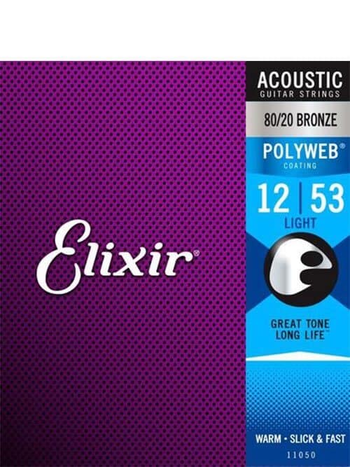 מיתרים לגיטרה אקוסטית ELIXIR POLYWEB 0.12