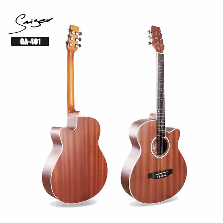 גיטרה אקוסטית - Smiger GA-401- גב וטופ