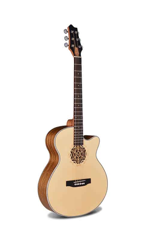 גיטרה אקוסטית מוגברת - LG-07 - לוח סריגים צוואר, גב וצדדים מהגוני