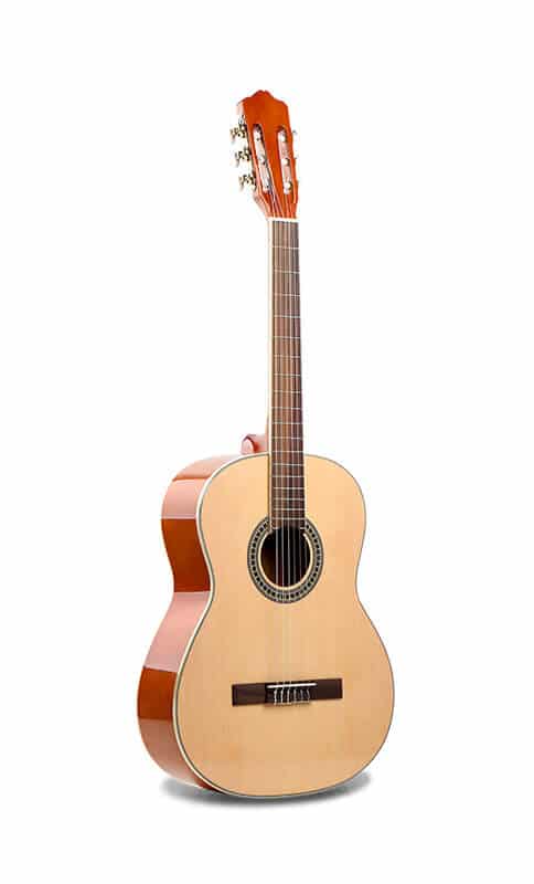 גיטרה קלאסית -EC-18-N malaguena - החלק הקדמי ולוח הסריגים של הגיטרה