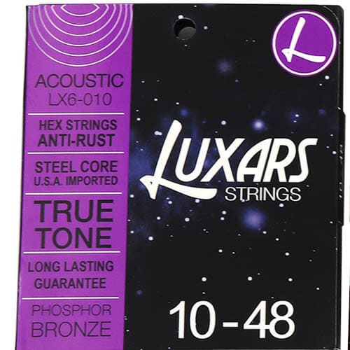 מיתרים לגיטרה אקוסטית - LUXARS - LX6 - 0.10
