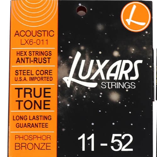 מיתרים לגיטרה אקוסטית - LUXARS - LX6 - 0.11
