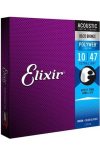 מיתרים לגיטרה אקוסטית ELIXIR POLYWEB 0.10