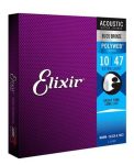מיתרים לגיטרה אקוסטית ELIXIR POLYWEB 0.10